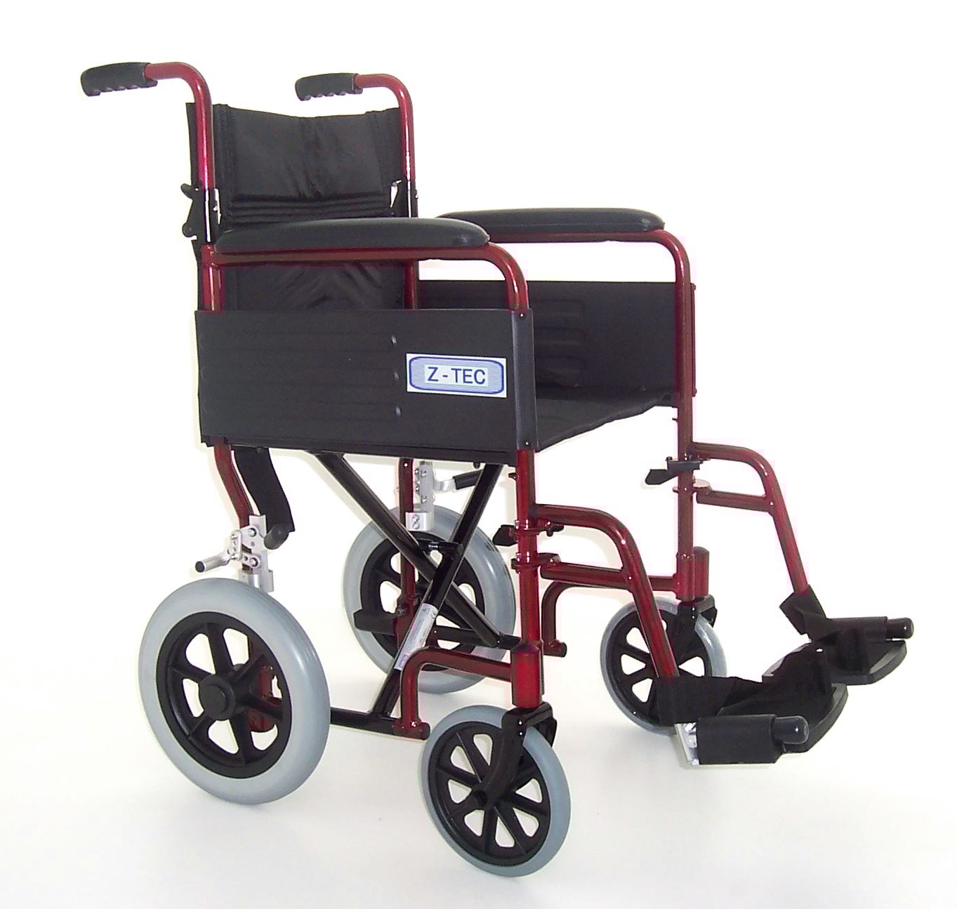 Z-Tec Folding Heavy Duty Extra Wide Steel Wheelchair – 510mm